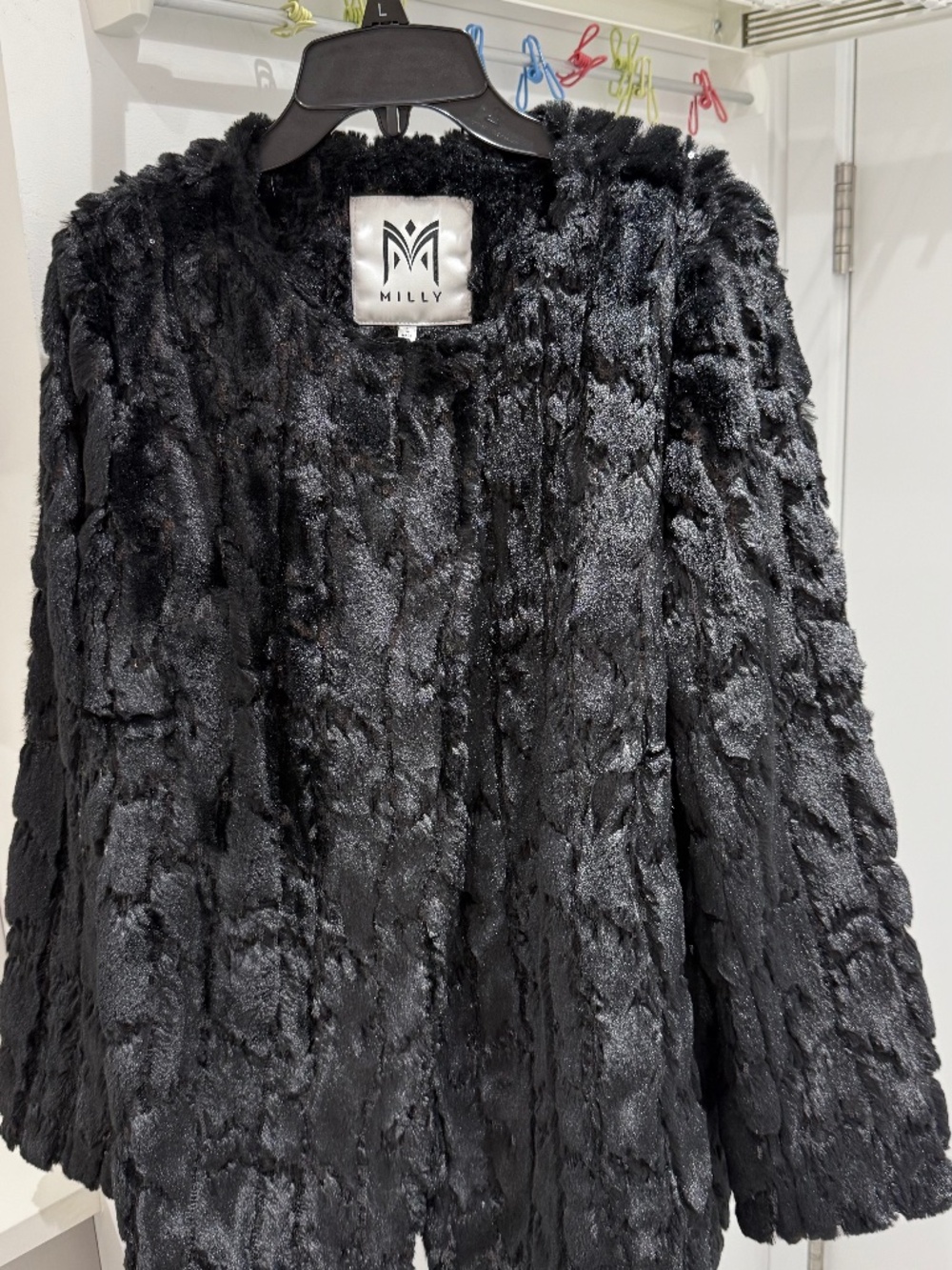 Milly Faux Fur Black jacket